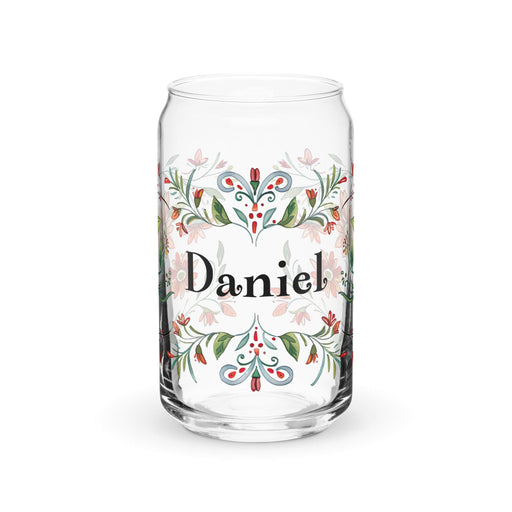 Daniel Exclusive Name Art Piece Can-Shaped Glass Home Office Work Mexican Spanish Pride Gift Cup One-Of-A-Kind Calligraphy Glass | D21 Mexicada 16 oz