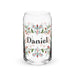 Daniel Exclusive Name Art Piece Can-Shaped Glass Home Office Work Mexican Spanish Pride Gift Cup One-Of-A-Kind Calligraphy Glass | D21 Mexicada 16 oz