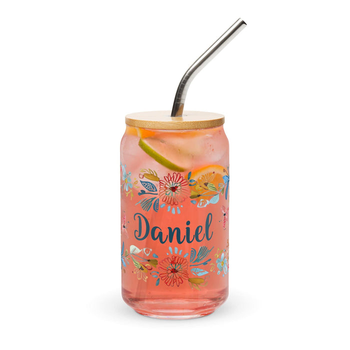 Daniel Exclusive Name Art Piece Can-Shaped Glass Home Office Work Mexican Spanish Pride Gift Cup One-Of-A-Kind Calligraphy Glass | D9 Mexicada