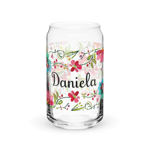 Daniela Exclusive Name Art Piece Can-Shaped Glass Home Office Work Mexican Spanish Pride Gift Cup One-Of-A-Kind Calligraphy Glass | D12 Mexicada 16 oz