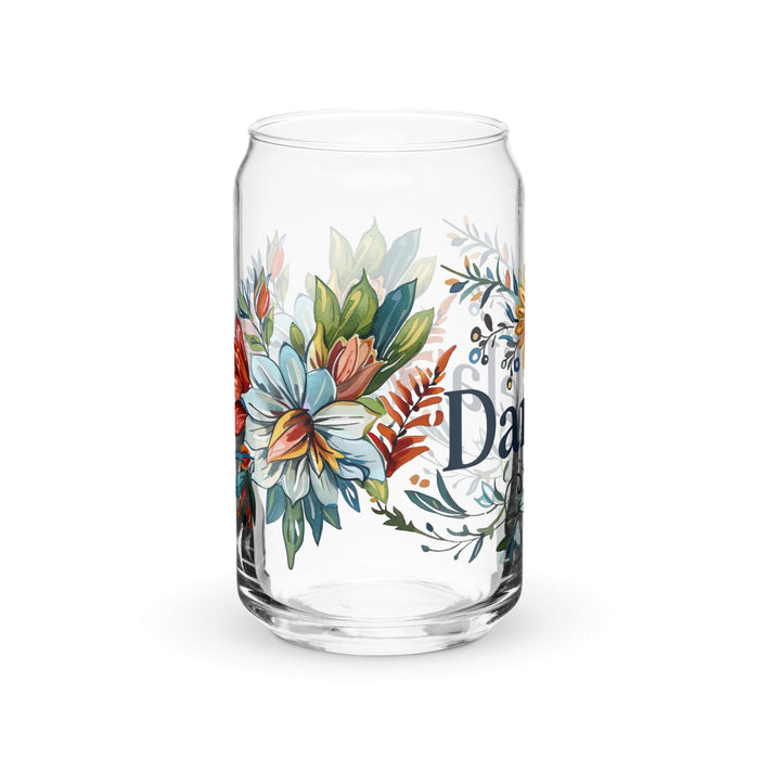 Daniela Exclusive Name Art Piece Can-Shaped Glass Home Office Work Mexican Spanish Pride Gift Cup One-Of-A-Kind Calligraphy Glass | D13 Mexicada