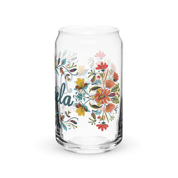 Daniela Exclusive Name Art Piece Can-Shaped Glass Home Office Work Mexican Spanish Pride Gift Cup One-Of-A-Kind Calligraphy Glass | D19 Mexicada