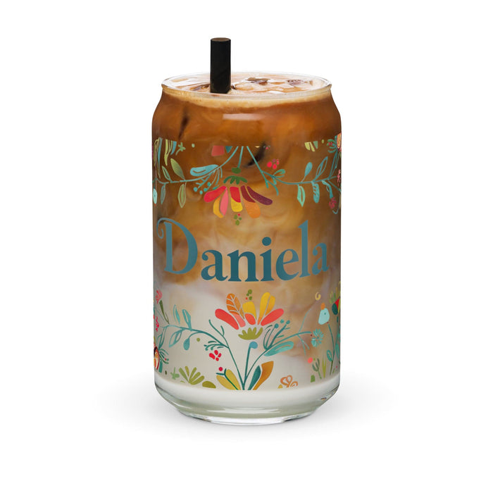 Daniela Exclusive Name Art Piece Can-Shaped Glass Home Office Work Mexican Spanish Pride Gift Cup One-Of-A-Kind Calligraphy Glass | D8 Mexicada