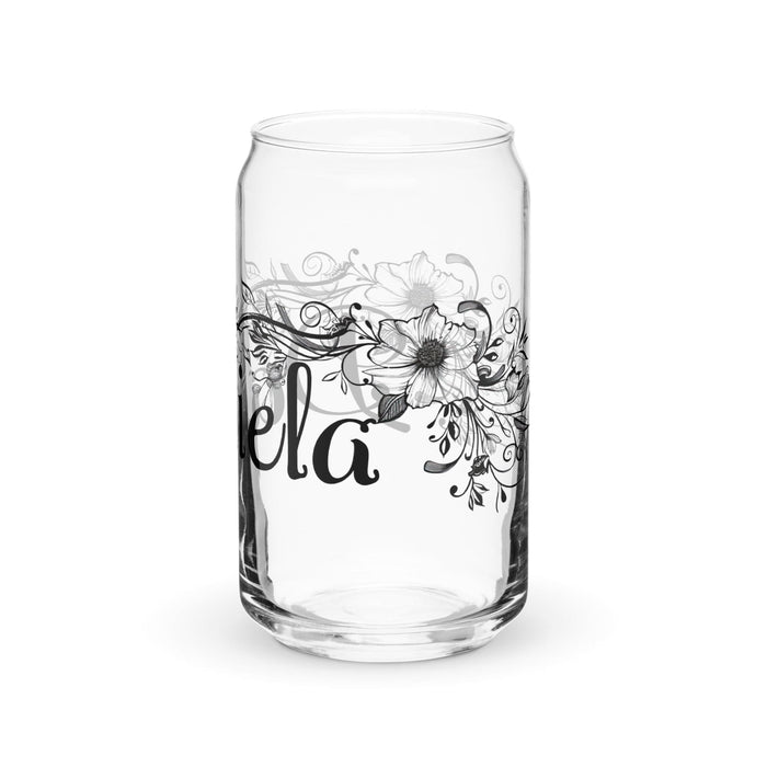 Daniela Exclusive Name Art Piece Can-Shaped Glass Home Office Work Mexican Spanish Pride Gift Cup One-Of-A-Kind Calligraphy Glass | D9 Mexicada