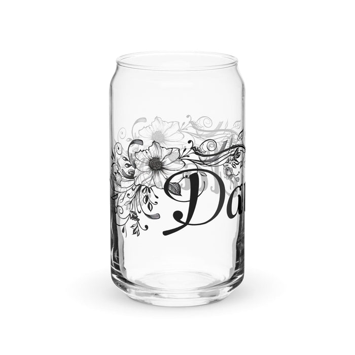 Daniela Exclusive Name Art Piece Can-Shaped Glass Home Office Work Mexican Spanish Pride Gift Cup One-Of-A-Kind Calligraphy Glass | D9 Mexicada