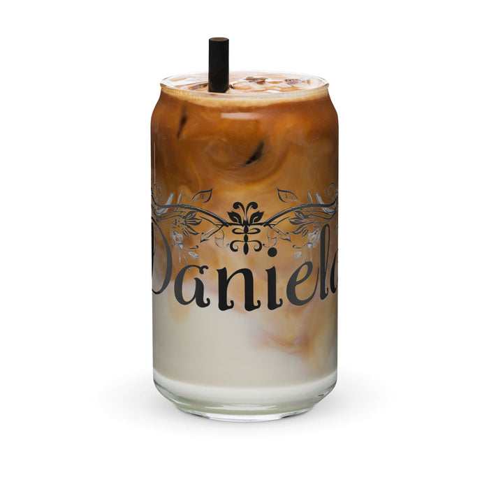 Daniela Exclusive Name Art Piece Can-Shaped Glass Home Office Work Mexican Spanish Pride Gift Cup One-Of-A-Kind Calligraphy Glass | D9 Mexicada