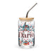 Darío Exclusive Name Art Piece Can-Shaped Glass Home Office Work Mexican Spanish Pride Gift Cup One-Of-A-Kind Calligraphy Glass | D14 Mexicada 16 oz With Lid & Straw