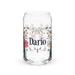 Darío Exclusive Name Art Piece Can-Shaped Glass Home Office Work Mexican Spanish Pride Gift Cup One-Of-A-Kind Calligraphy Glass | D26 Mexicada 16 oz