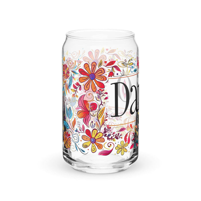 Darío Exclusive Name Art Piece Can-Shaped Glass Home Office Work Mexican Spanish Pride Gift Cup One-Of-A-Kind Calligraphy Glass | D32 Mexicada