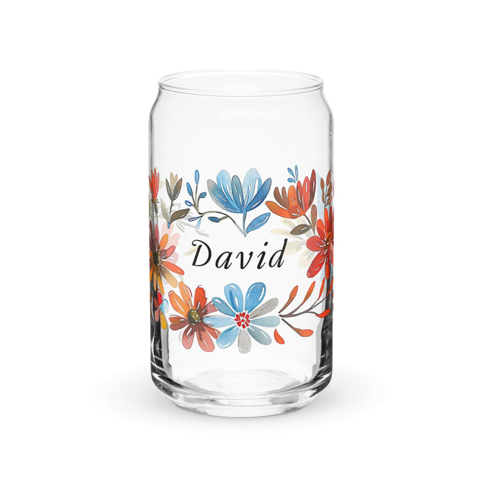 David Exclusive Name Art Piece Can-Shaped Glass Home Office Work Mexican Spanish Pride Gift Cup One-Of-A-Kind Calligraphy Glass | D19 Mexicada 16 oz (No Lid No Straw)