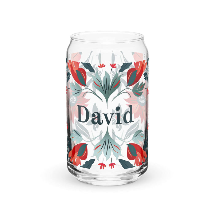 David Exclusive Name Art Piece Can-Shaped Glass Home Office Work Mexican Spanish Pride Gift Cup One-Of-A-Kind Calligraphy Glass | D2 Mexicada 16 oz