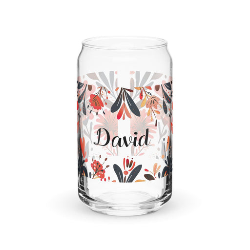 David Exclusive Name Art Piece Can-Shaped Glass Home Office Work Mexican Spanish Pride Gift Cup One-Of-A-Kind Calligraphy Glass | D26 Mexicada 16 oz