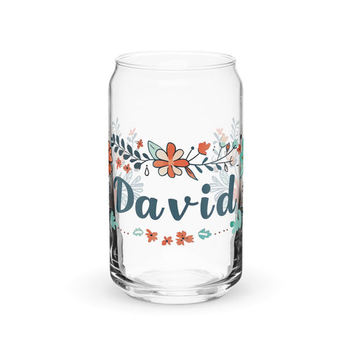 David Exclusive Name Art Piece Can-Shaped Glass Home Office Work Mexican Spanish Pride Gift Cup One-Of-A-Kind Calligraphy Glass | D9 Mexicada 16 oz (No Lid No Straw)