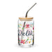 Delia Exclusive Name Art Piece Can-Shaped Glass Home Office Work Mexican Spanish Pride Gift Cup One-Of-A-Kind Calligraphy Glass | D1 Mexicada 16 oz With Lid & Straw