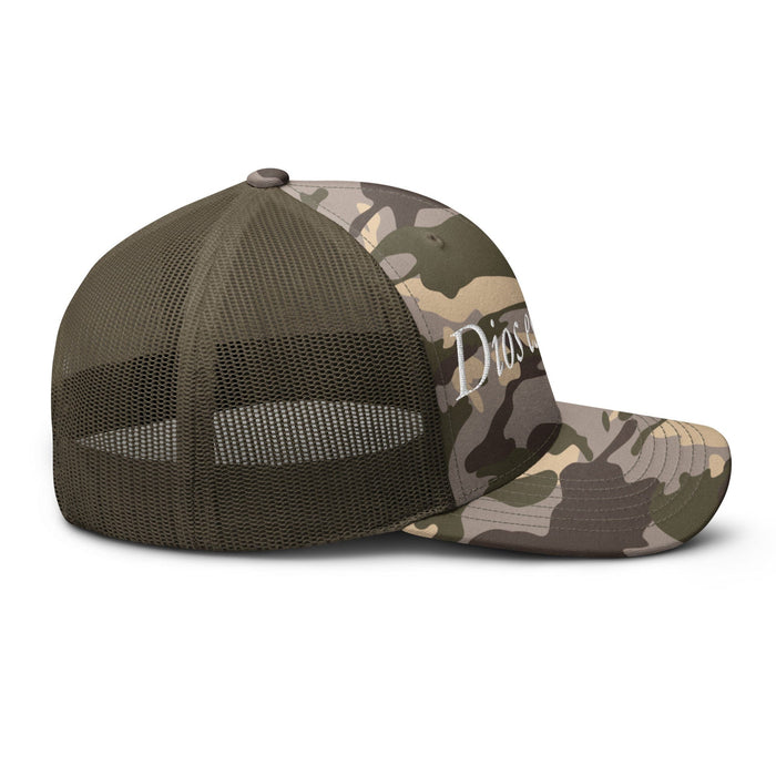 Dios es Bueno God is Good All Religion Have Faith Christian Catholic Camouflage Trucker Hat Mexicada