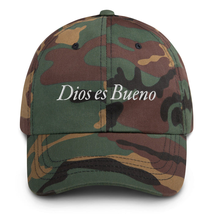 Dios es Bueno God is Good All Religion Have Faith Christian Catholic Dad Hat Mexicada Green Camo