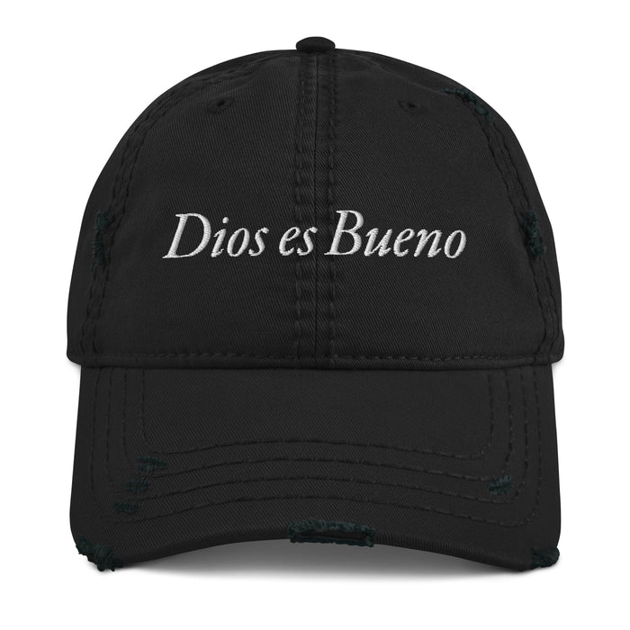 Dios es Bueno God is Good All Religion Have Faith Christian Catholic Distressed Dad Hat Mexicada Black