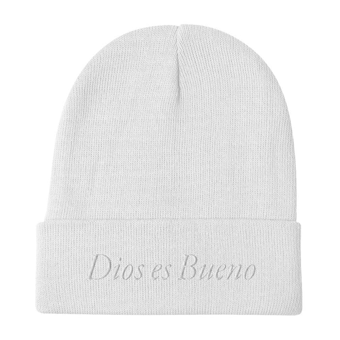 Dios es Bueno God is Good All Religion Have Faith Christian Catholic Embroidered Beanie - Mexicada