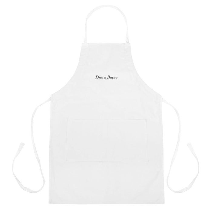 Dios es Bueno God is Good All Religion Have Faith Christian Catholic Light Embroidered Apron - Mexicada