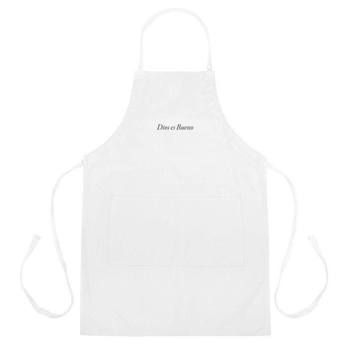 Dios es Bueno God is Good All Religion Have Faith Christian Catholic Light Embroidered Apron Mexicada