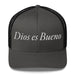 Dios es Bueno God is Good All Religion Have Faith Christian Catholic Trucker Cap Mexicada Charcoal/ Black