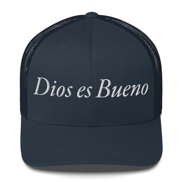 Dios es Bueno God is Good All Religion Have Faith Christian Catholic Trucker Cap Mexicada Navy