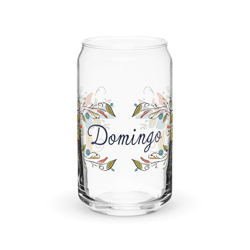 Domingo Exclusive Name Art Piece Can-Shaped Glass Home Office Work Mexican Spanish Pride Gift Cup One-Of-A-Kind Calligraphy Glass | D3 Mexicada 16 oz (No Lid No Straw)