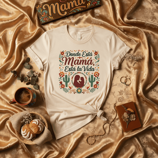 Dónde Está Mamá Está La Vida T-Shirt, Spanish Mother's Day Shirt, Mexican Floral Mom Tee, Latinx Heritage Fiesta Gift, Spanish Quote Shirt for Latina Mama Mexicada