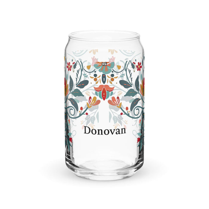 Donovan Exclusive Name Art Piece Can-Shaped Glass Home Office Work Mexican Spanish Pride Gift Cup One-Of-A-Kind Calligraphy Glass | D1 Mexicada 16 oz (No Lid No Straw)