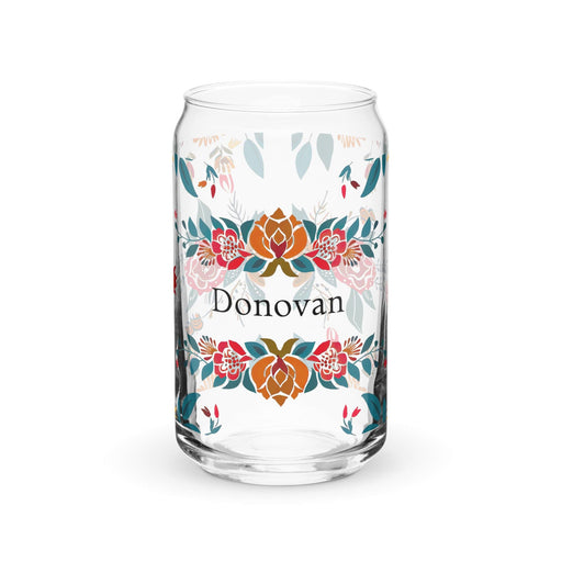 Donovan Exclusive Name Art Piece Can-Shaped Glass Home Office Work Mexican Spanish Pride Gift Cup One-Of-A-Kind Calligraphy Glass | D4 Mexicada 16 oz (No Lid No Straw)