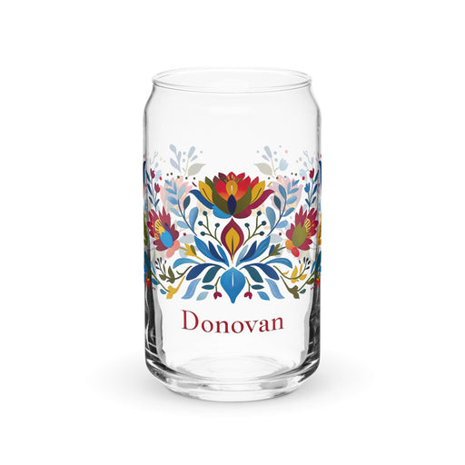 Donovan Exclusive Name Art Piece Can-Shaped Glass Home Office Work Mexican Spanish Pride Gift Cup One-Of-A-Kind Calligraphy Glass | D5 Mexicada 16 oz (No Lid No Straw)