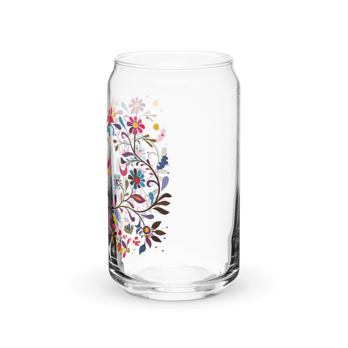 Dorian Exclusive Name Art Piece Can-Shaped Glass Home Office Work Mexican Spanish Pride Gift Cup One-Of-A-Kind Calligraphy Glass | D3 Mexicada