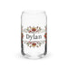 Dylan Exclusive Name Art Piece Can-Shaped Glass Home Office Work Mexican Spanish Pride Gift Cup One-Of-A-Kind Calligraphy Glass | D23 Mexicada 16 oz (No Lid No Straw)