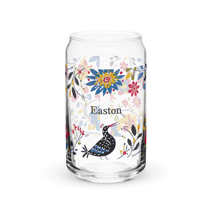 Easton Exclusive Name Art Piece Can-Shaped Glass Home Office Work Mexican Spanish Pride Gift Cup One-Of-A-Kind Calligraphy Glass | E1 Mexicada 16 oz