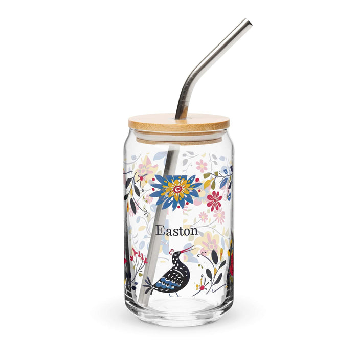 Easton Exclusive Name Art Piece Can-Shaped Glass Home Office Work Mexican Spanish Pride Gift Cup One-Of-A-Kind Calligraphy Glass | E1 Mexicada 16 oz With Lid & Straw