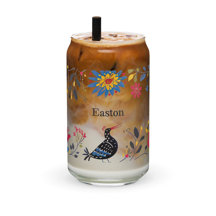 Easton Exclusive Name Art Piece Can-Shaped Glass Home Office Work Mexican Spanish Pride Gift Cup One-Of-A-Kind Calligraphy Glass | E1 Mexicada