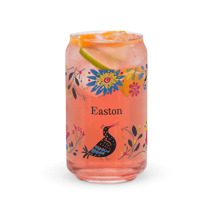 Easton Exclusive Name Art Piece Can-Shaped Glass Home Office Work Mexican Spanish Pride Gift Cup One-Of-A-Kind Calligraphy Glass | E1 Mexicada