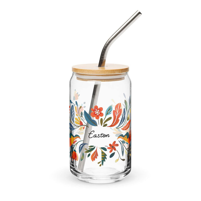 Easton Exclusive Name Art Piece Can-Shaped Glass Home Office Work Mexican Spanish Pride Gift Cup One-Of-A-Kind Calligraphy Glass | E10 Mexicada 16 oz With Lid & Straw