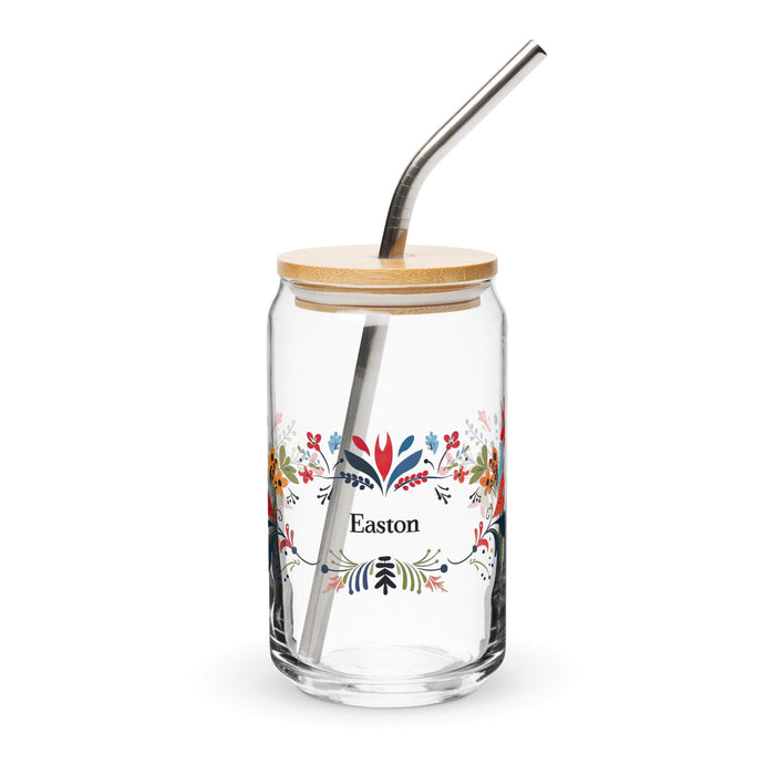 Easton Exclusive Name Art Piece Can-Shaped Glass Home Office Work Mexican Spanish Pride Gift Cup One-Of-A-Kind Calligraphy Glass | E11 Mexicada 16 oz With Lid & Straw