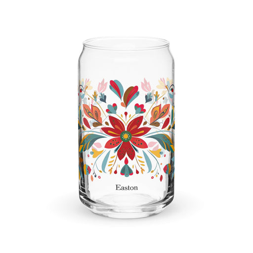 Easton Exclusive Name Art Piece Can-Shaped Glass Home Office Work Mexican Spanish Pride Gift Cup One-Of-A-Kind Calligraphy Glass | E12 Mexicada 16 oz