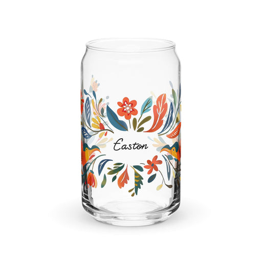 Easton Exclusive Name Art Piece Can-Shaped Glass Home Office Work Mexican Spanish Pride Gift Cup One-Of-A-Kind Calligraphy Glass | E12 Mexicada 16 oz