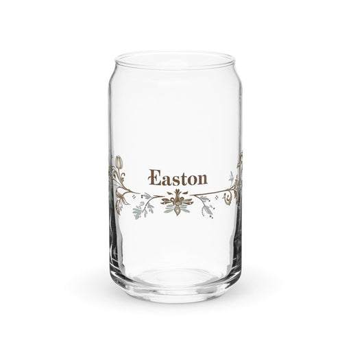 Easton Exclusive Name Art Piece Can-Shaped Glass Home Office Work Mexican Spanish Pride Gift Cup One-Of-A-Kind Calligraphy Glass | E13 Mexicada 16 oz