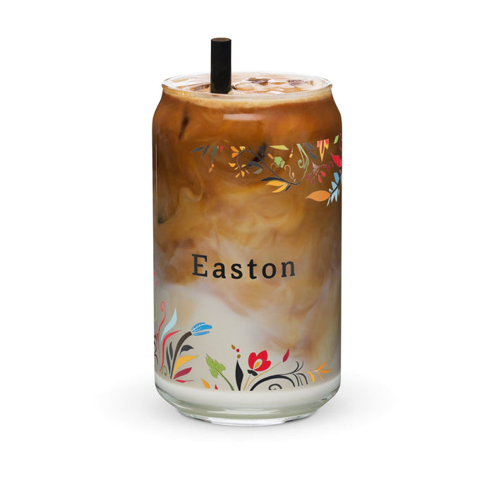 Easton Exclusive Name Art Piece Can-Shaped Glass Home Office Work Mexican Spanish Pride Gift Cup One-Of-A-Kind Calligraphy Glass | E13 Mexicada