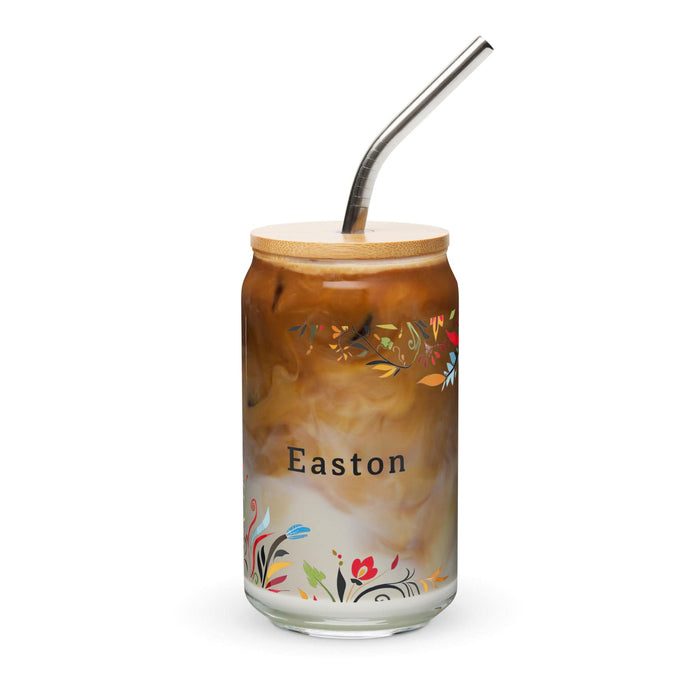 Easton Exclusive Name Art Piece Can-Shaped Glass Home Office Work Mexican Spanish Pride Gift Cup One-Of-A-Kind Calligraphy Glass | E13 Mexicada