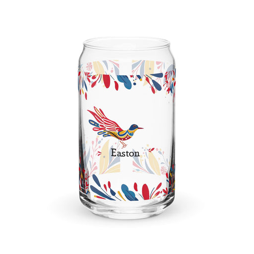 Easton Exclusive Name Art Piece Can-Shaped Glass Home Office Work Mexican Spanish Pride Gift Cup One-Of-A-Kind Calligraphy Glass | E14 Mexicada 16 oz