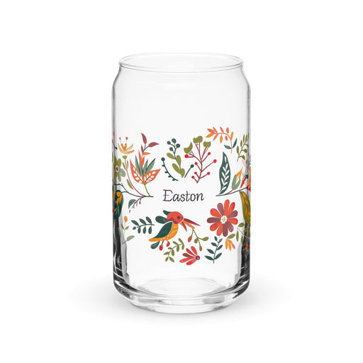 Easton Exclusive Name Art Piece Can-Shaped Glass Home Office Work Mexican Spanish Pride Gift Cup One-Of-A-Kind Calligraphy Glass | E16 Mexicada 16 oz