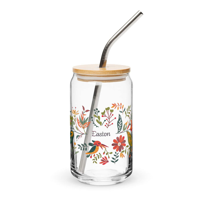 Easton Exclusive Name Art Piece Can-Shaped Glass Home Office Work Mexican Spanish Pride Gift Cup One-Of-A-Kind Calligraphy Glass | E16 Mexicada 16 oz With Lid & Straw