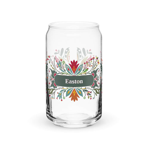 Easton Exclusive Name Art Piece Can-Shaped Glass Home Office Work Mexican Spanish Pride Gift Cup One-Of-A-Kind Calligraphy Glass | E17 Mexicada 16 oz