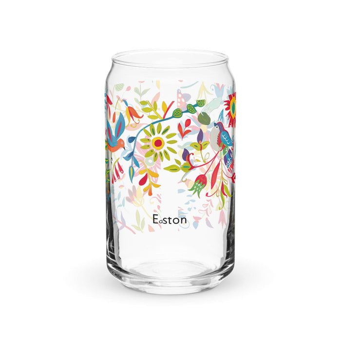 Easton Exclusive Name Art Piece Can-Shaped Glass Home Office Work Mexican Spanish Pride Gift Cup One-Of-A-Kind Calligraphy Glass | E2 Mexicada 16 oz