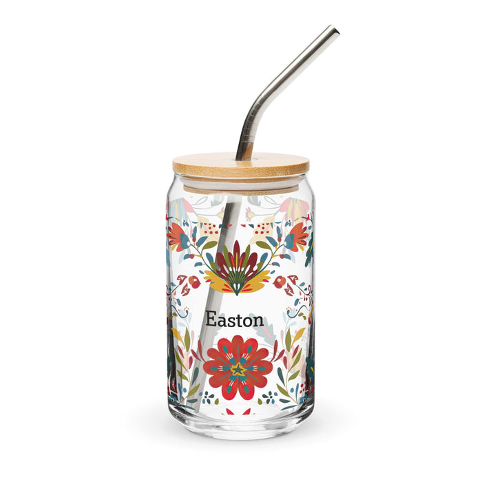 Easton Exclusive Name Art Piece Can-Shaped Glass Home Office Work Mexican Spanish Pride Gift Cup One-Of-A-Kind Calligraphy Glass | E21 Mexicada 16 oz With Lid & Straw